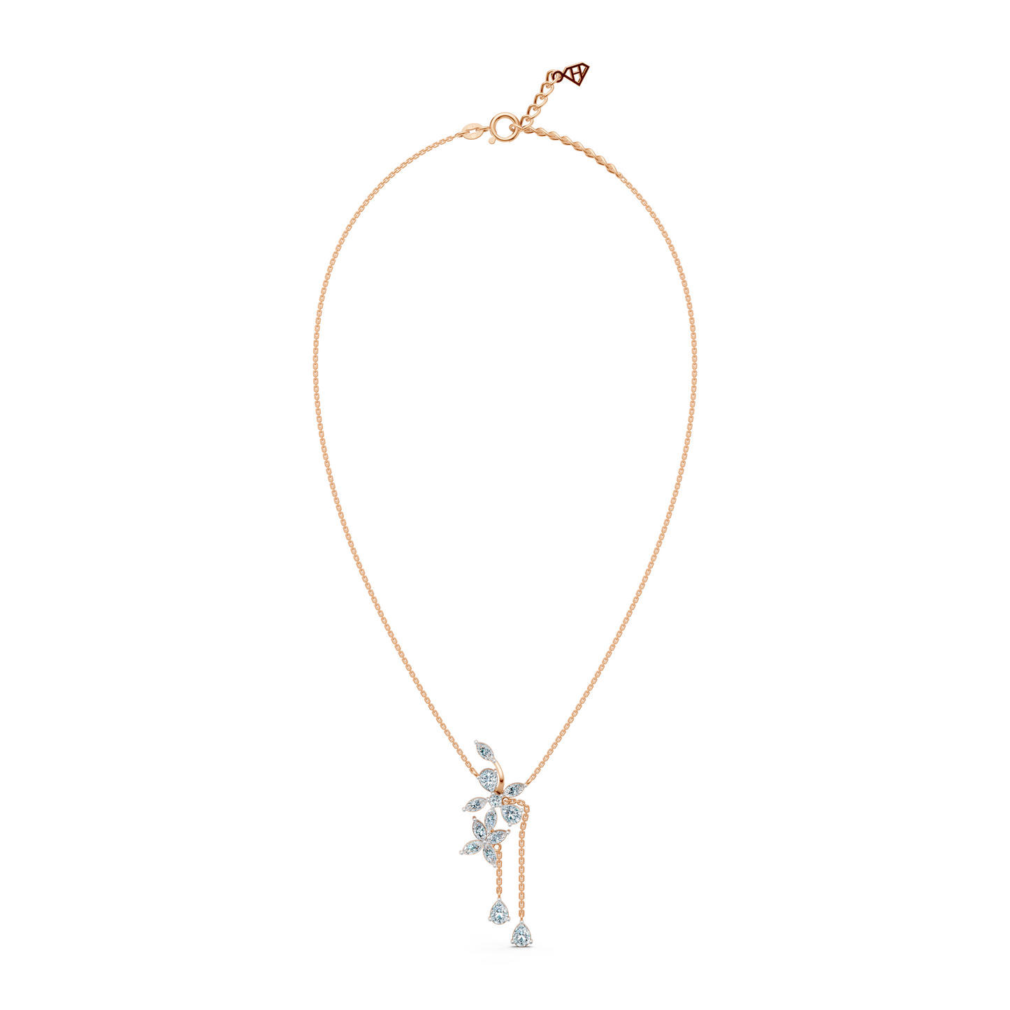 Diamond Pear Drops Flower Set