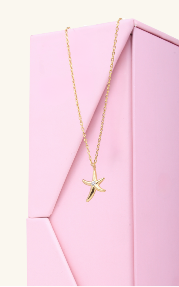 Gold Starfish Pendant