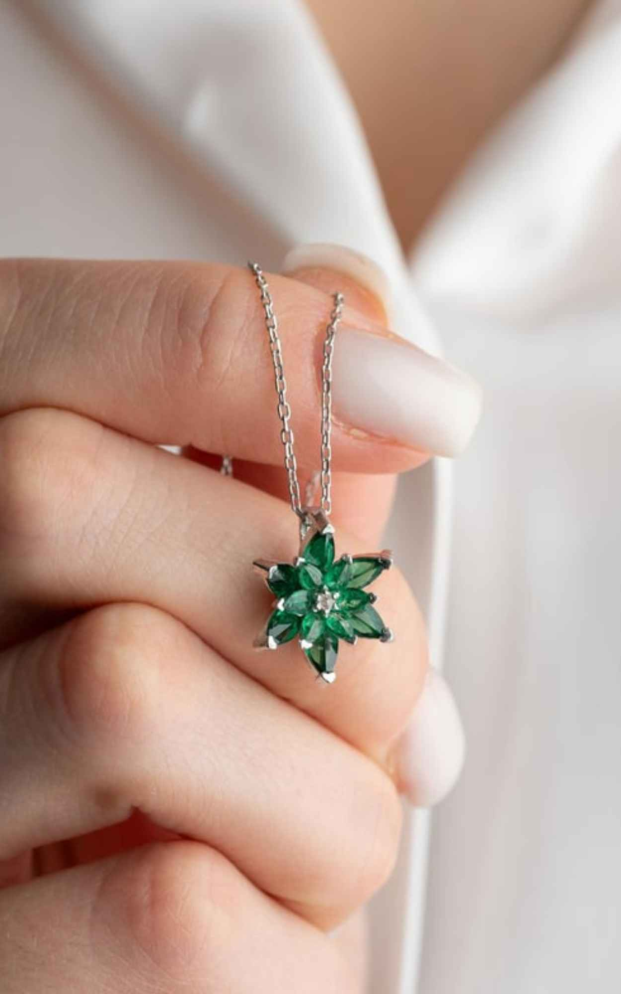 Green Emerald Necklace