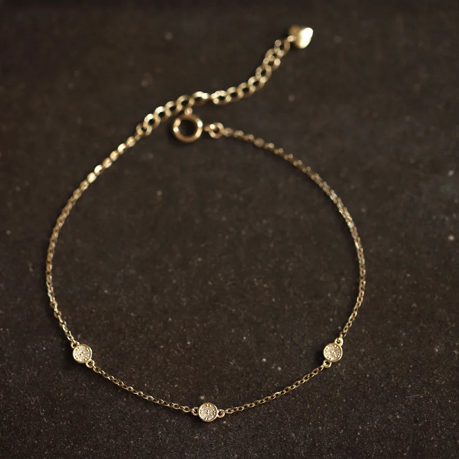 Dainty Round diamond Bracelet