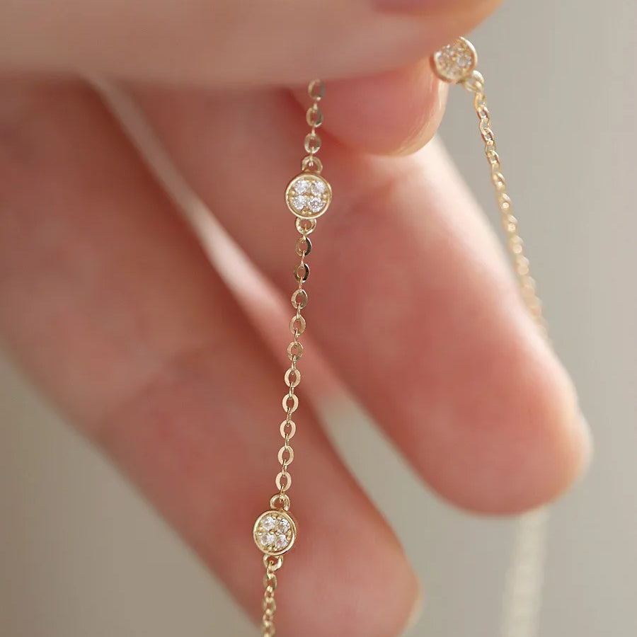 Dainty Round diamond Bracelet