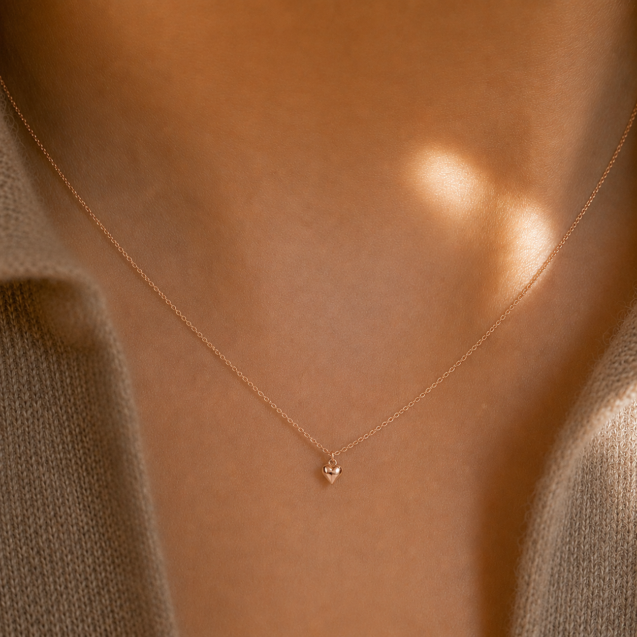 Mini collier cœur massif