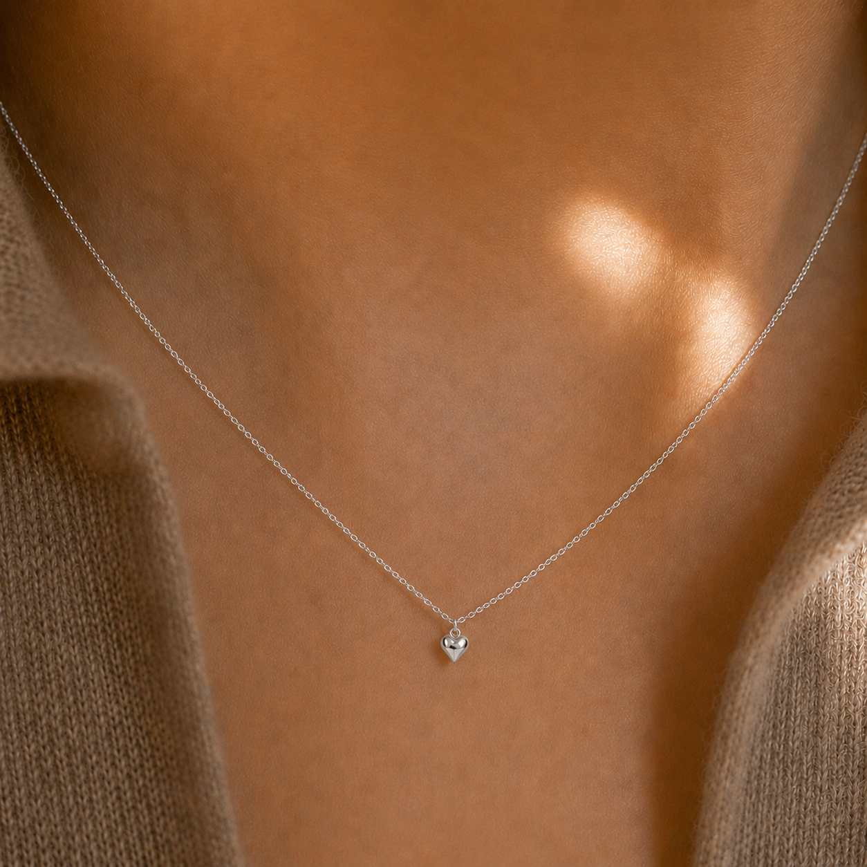 Mini collier cœur massif
