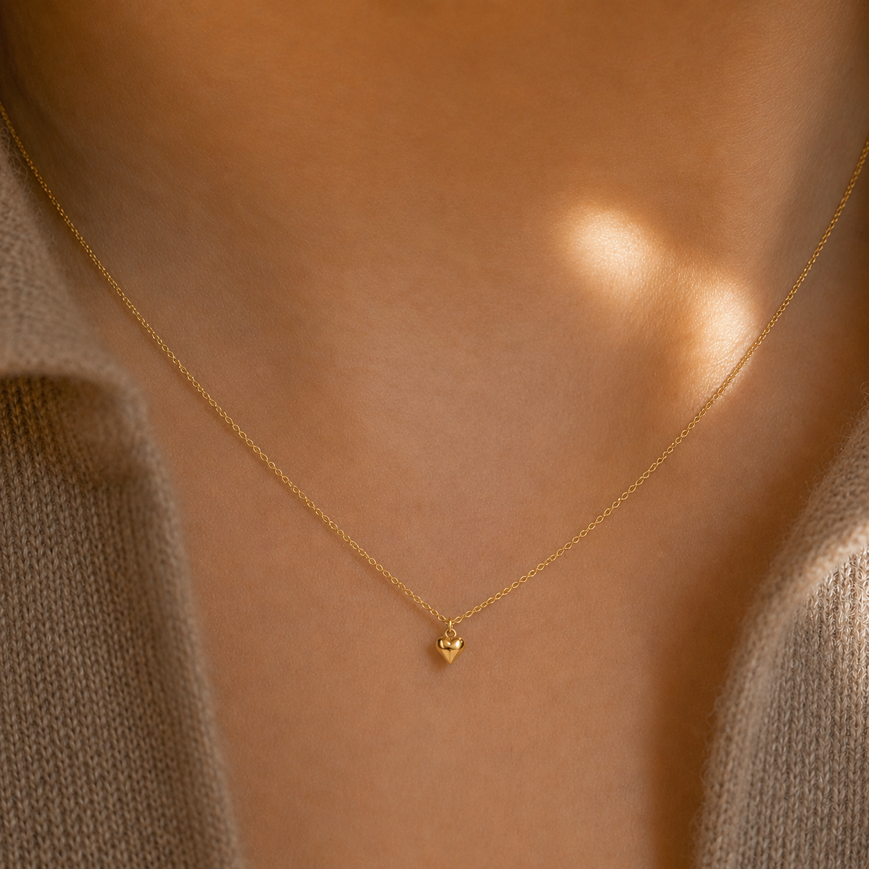 Mini collier cœur massif