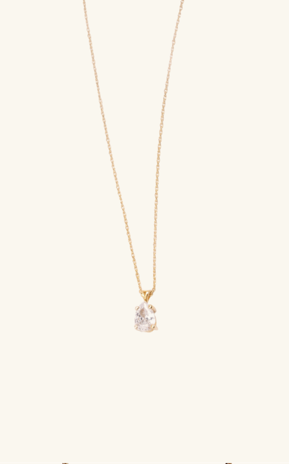 Pear Solitiare Necklace