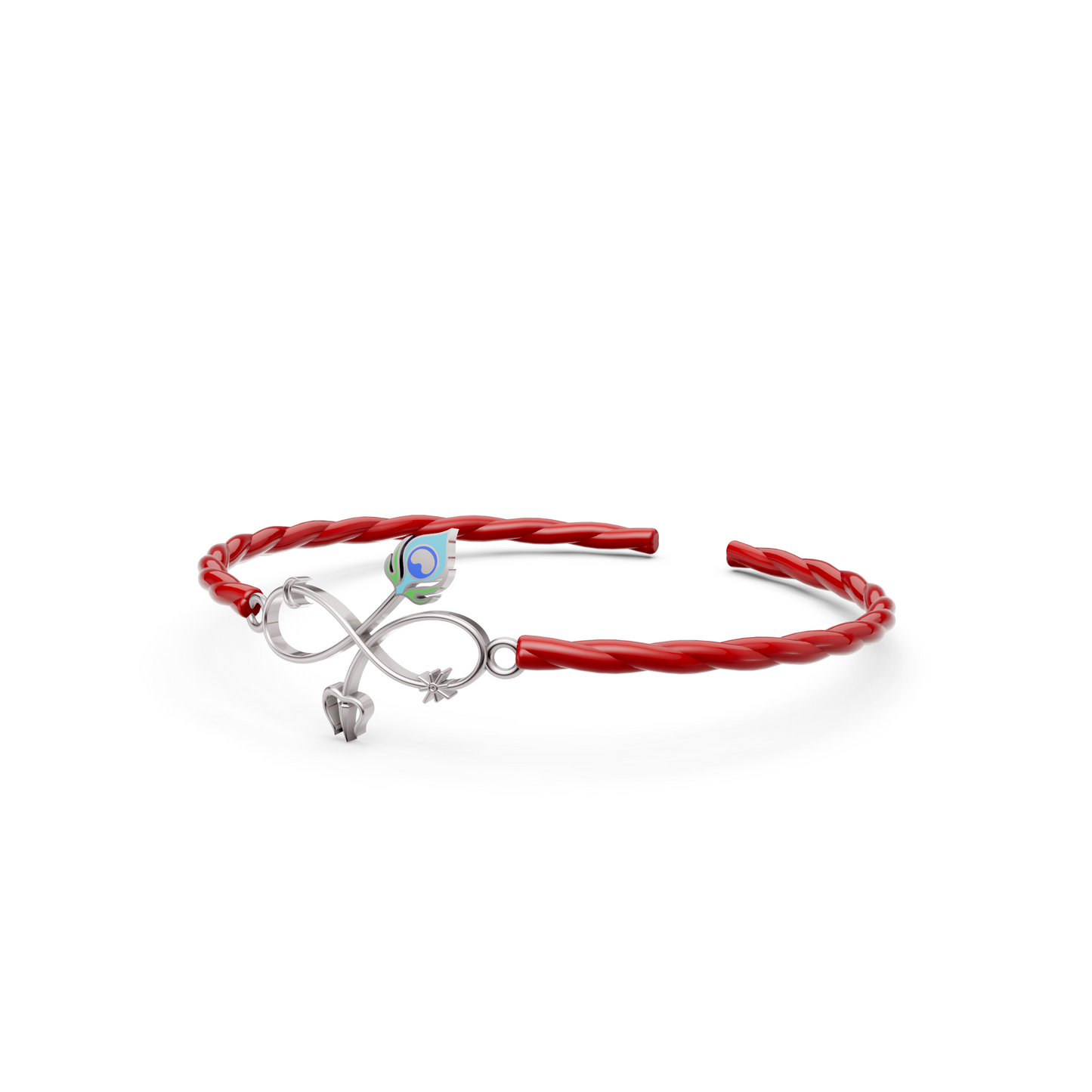 Silver Krishna Trishul Rakhi