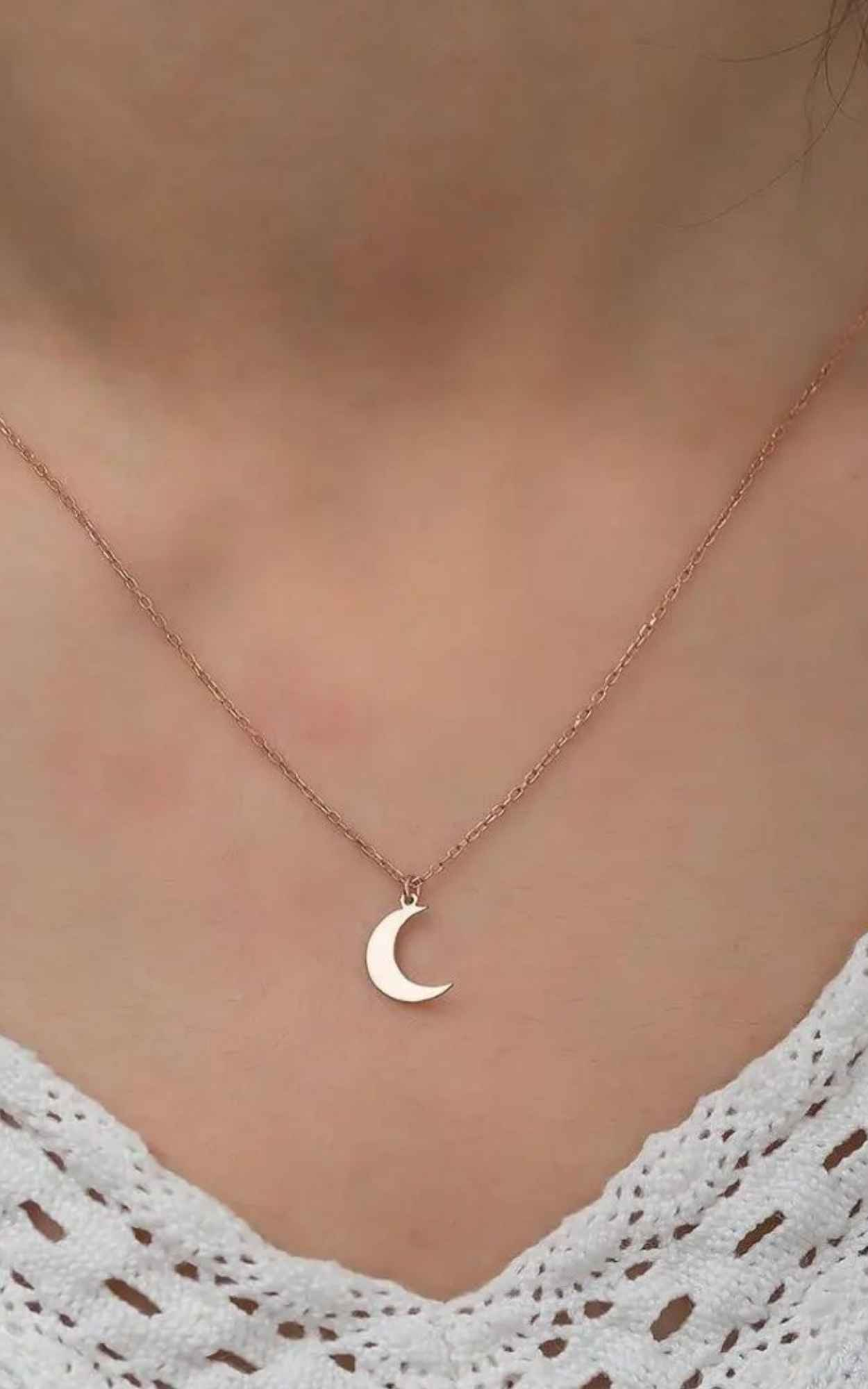 Plain Half Moon Necklace