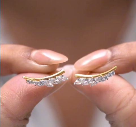 Marquise Climber Earrings