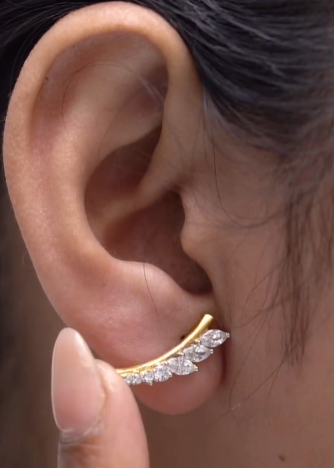Marquise Climber Earrings