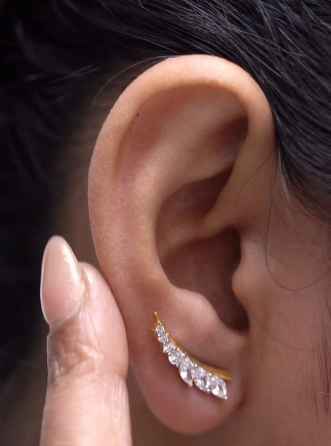 Marquise Climber Earrings
