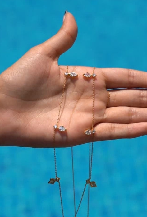 Pear drop waist chain