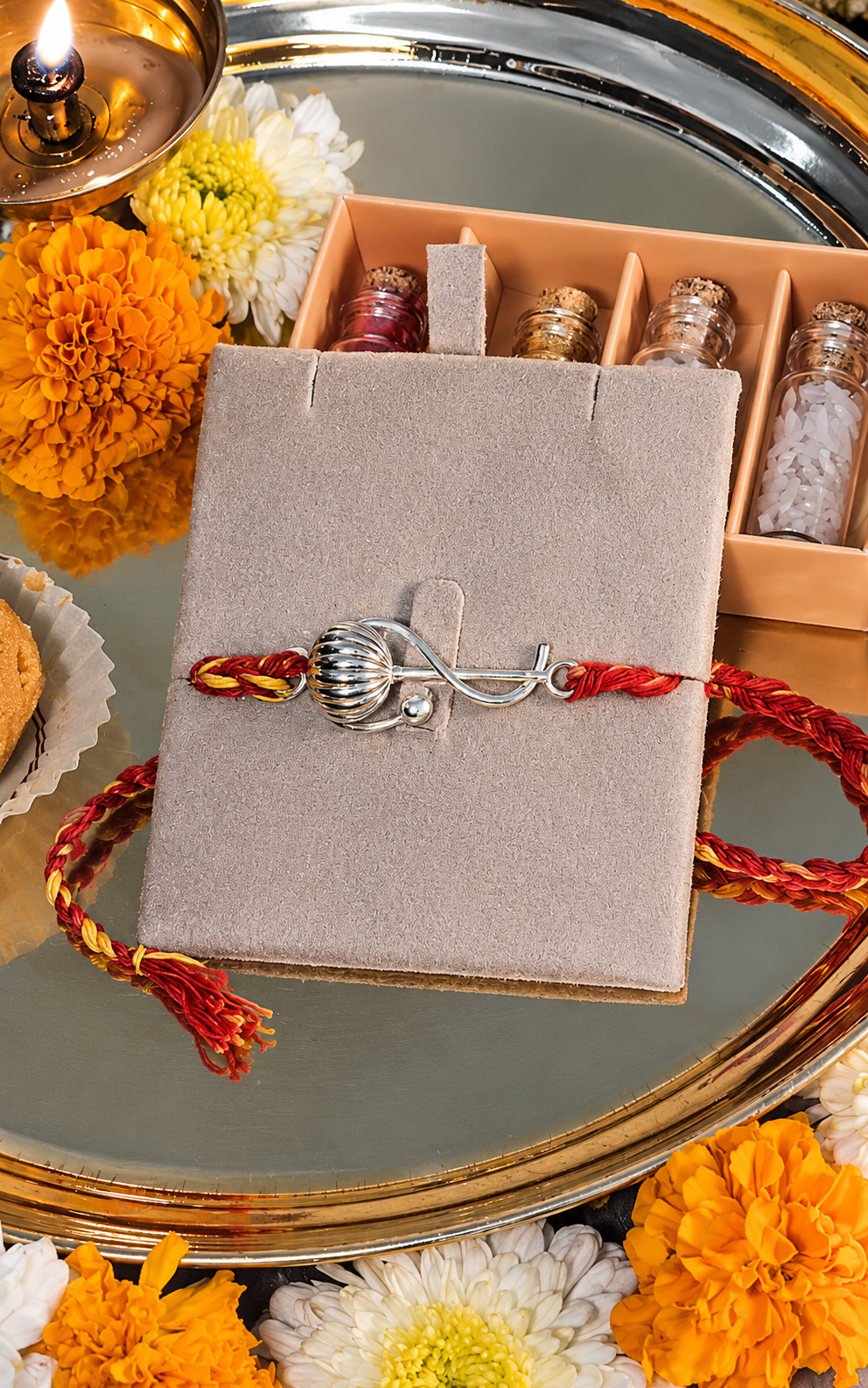 Silver Shakti Gada Rakhi