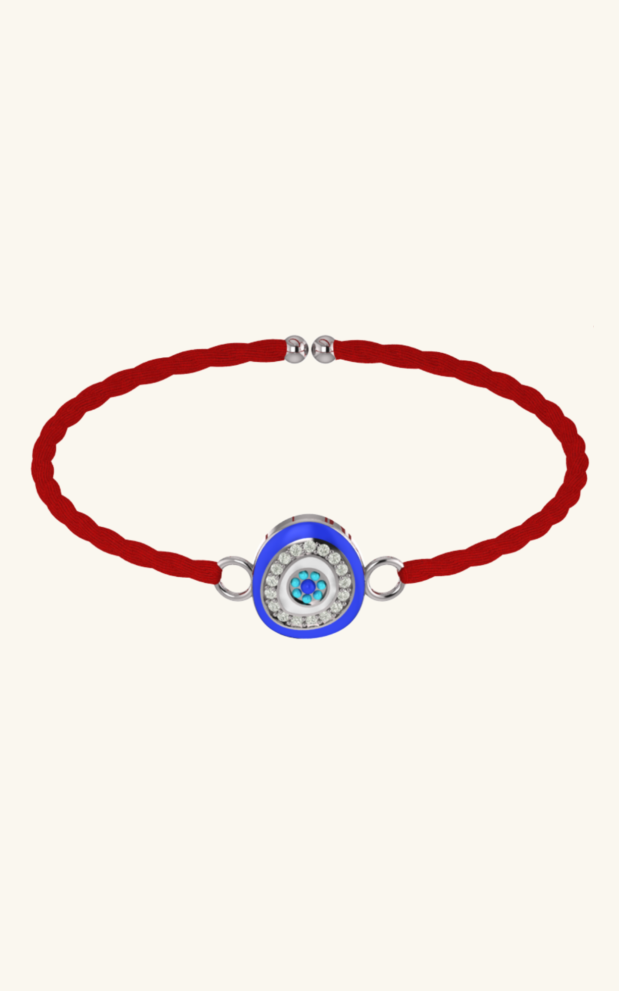 Silver Blue Evil Eye Rakhi