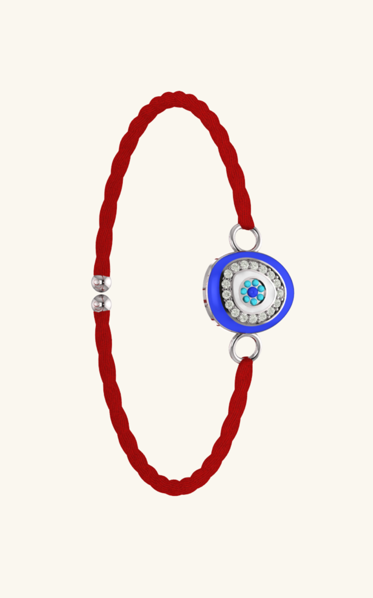 Silver Blue Evil Eye Rakhi