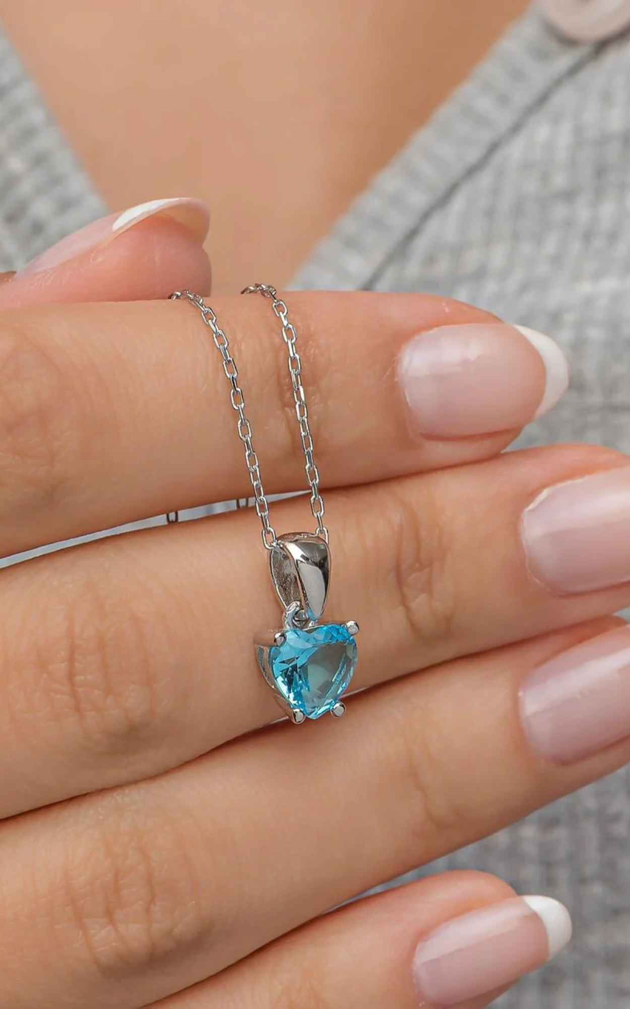 Solitaire Pink Heart Necklace