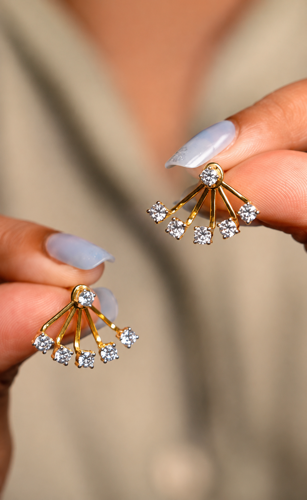 Solitaire Ear Jacket Earring