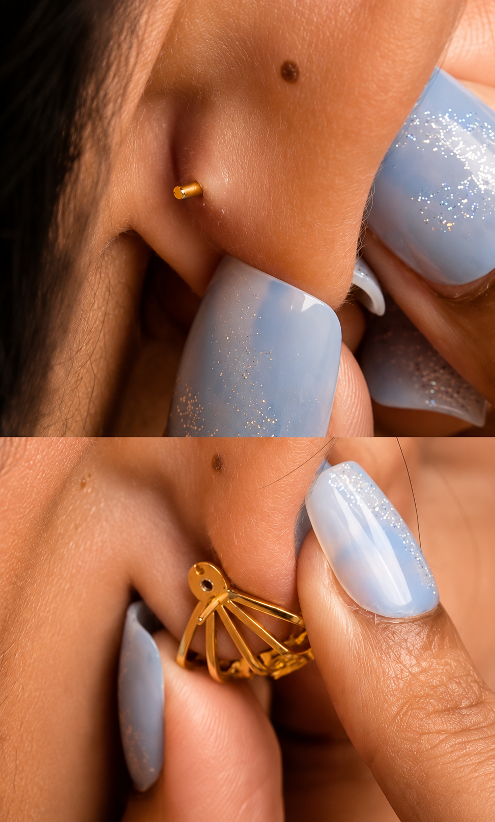 Solitaire Ear Jacket Earring