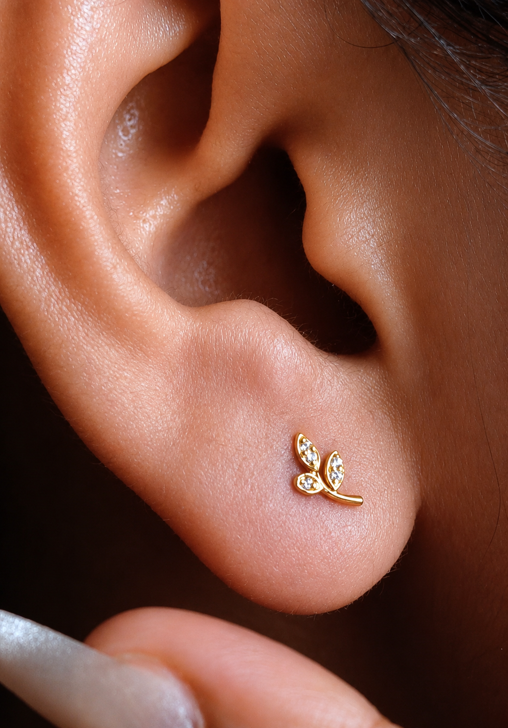 Tiny Leaf Earrings