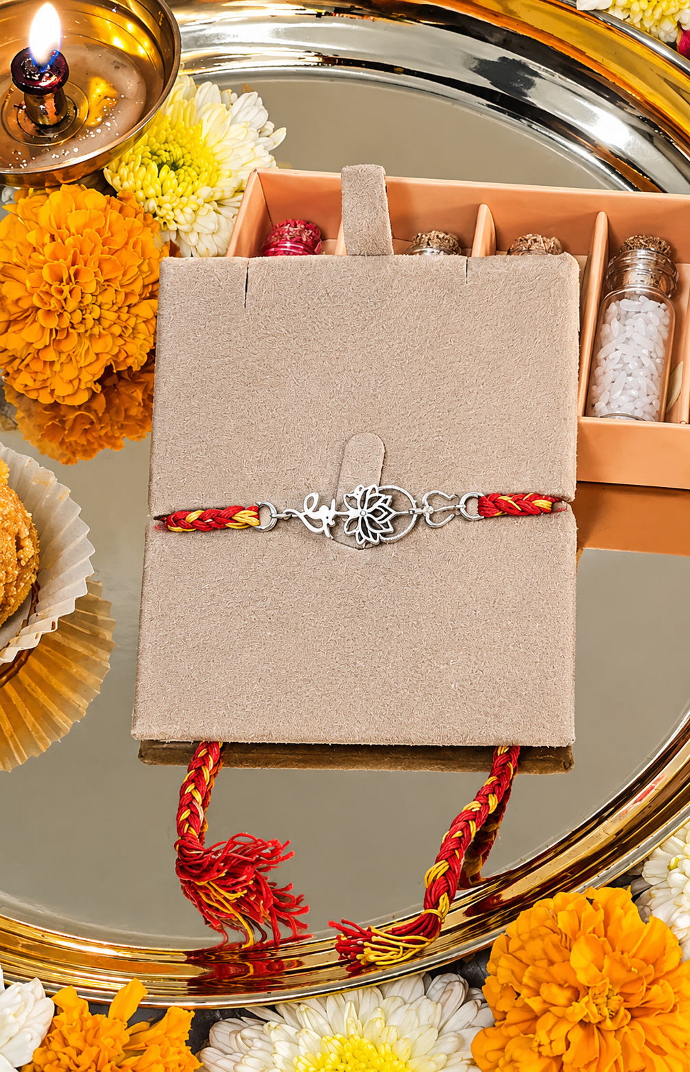 Silver Trisakti Rakhi