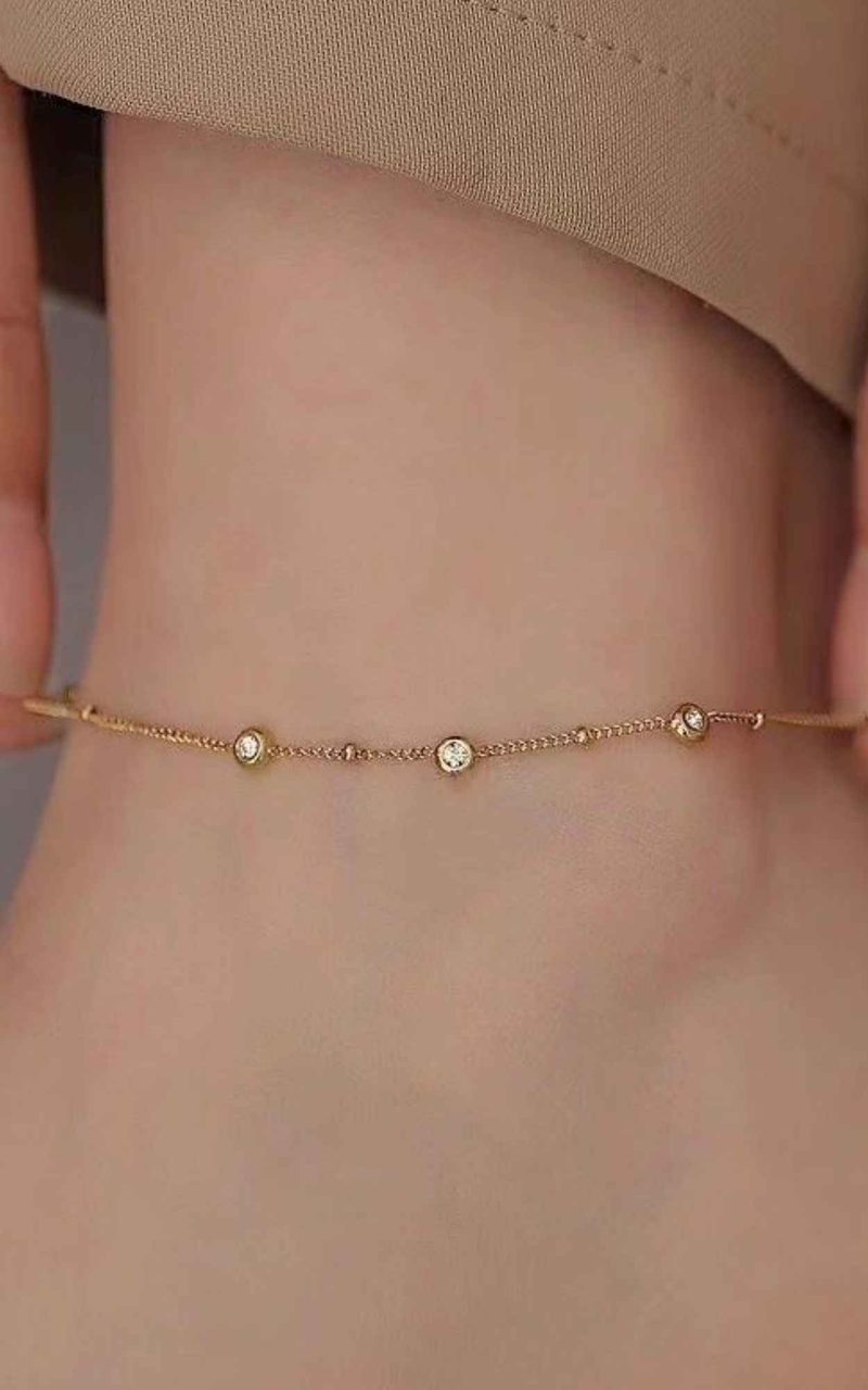 3 Diamond Anklet