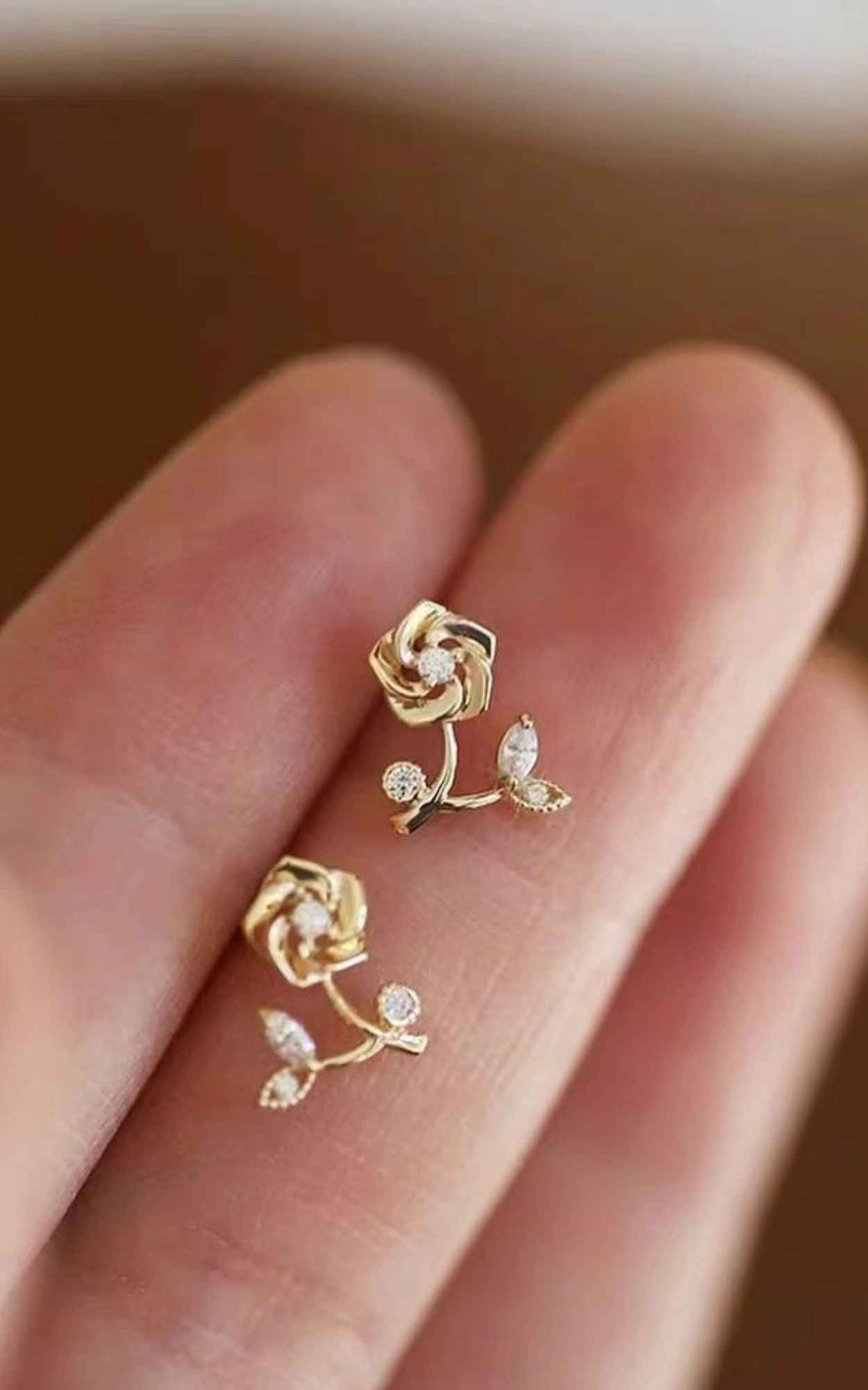 Dainty Rose Earrings