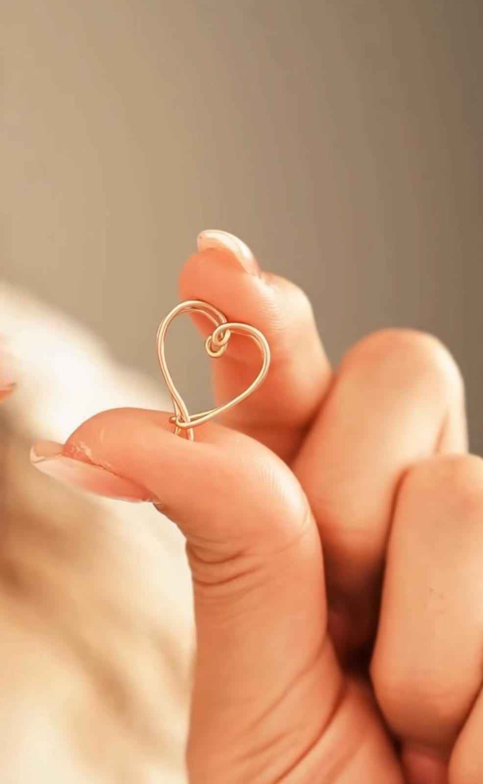 925Silver Heart Hoop Earrings