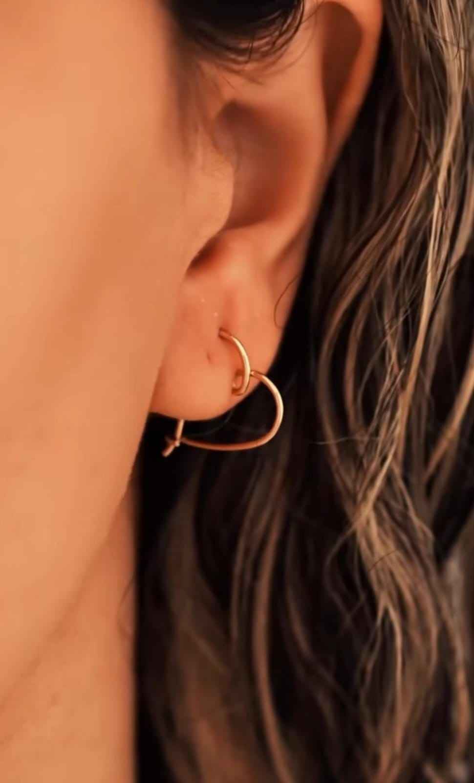 925Silver Heart Hoop Earrings