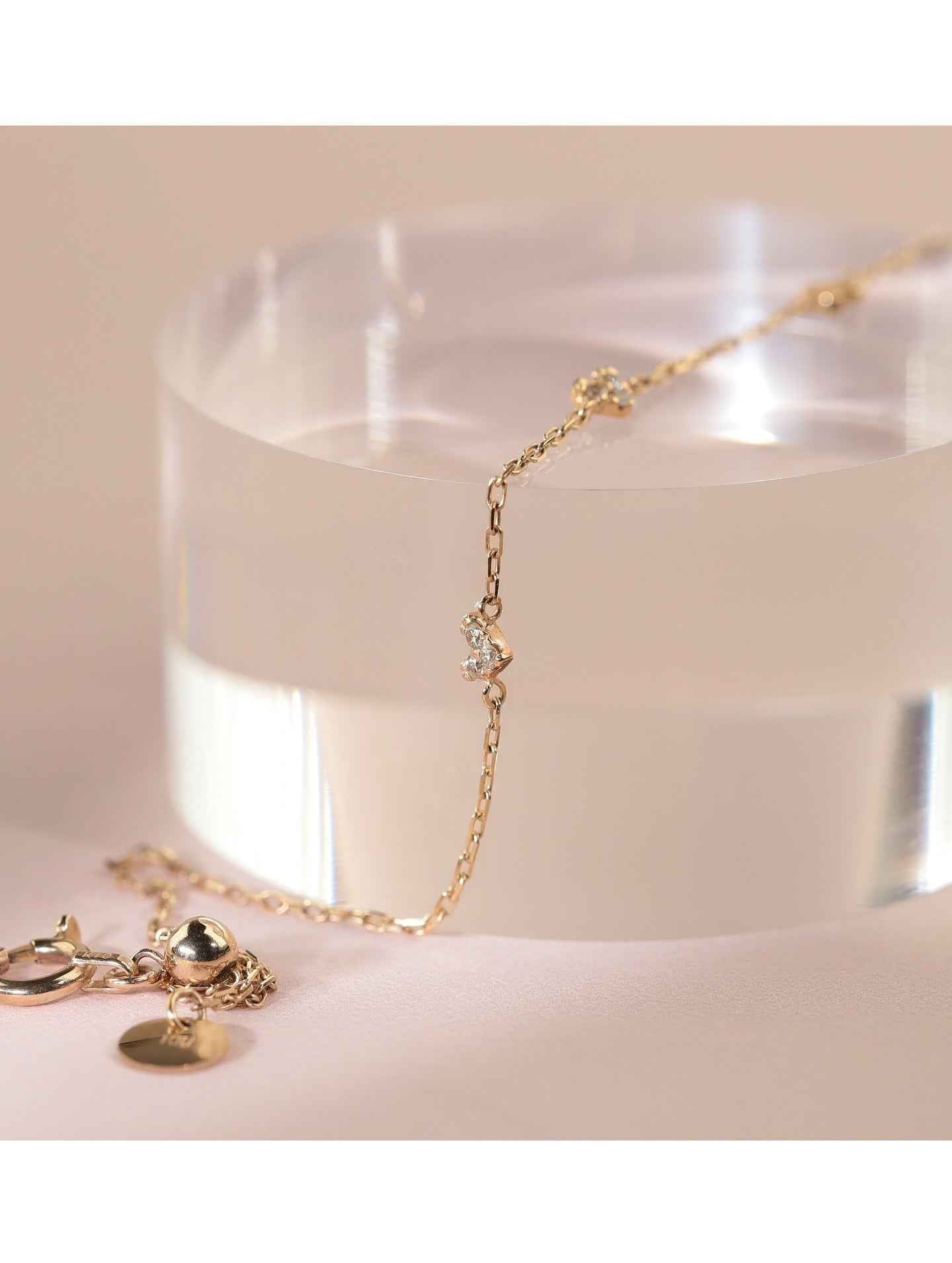 925Silver Heart station Bracelet