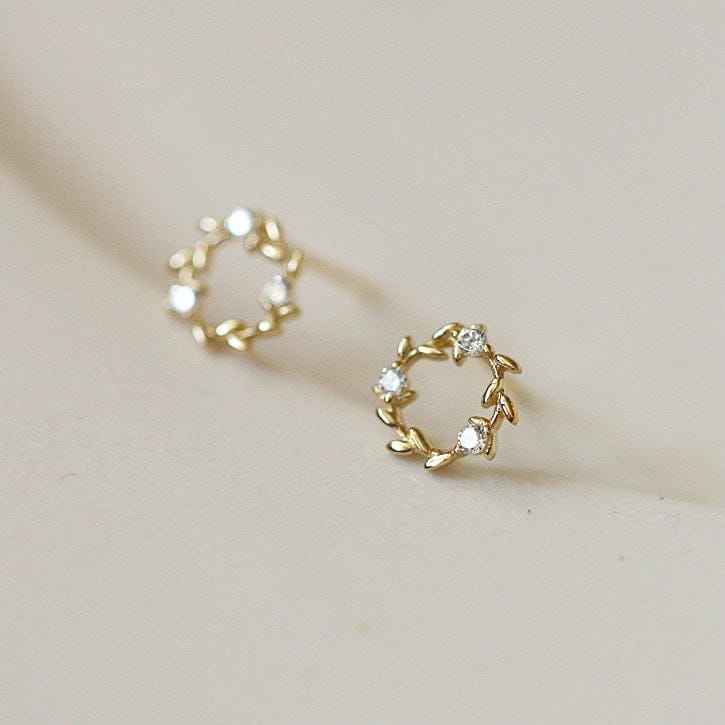 925Silver Mini Wreath Earrings