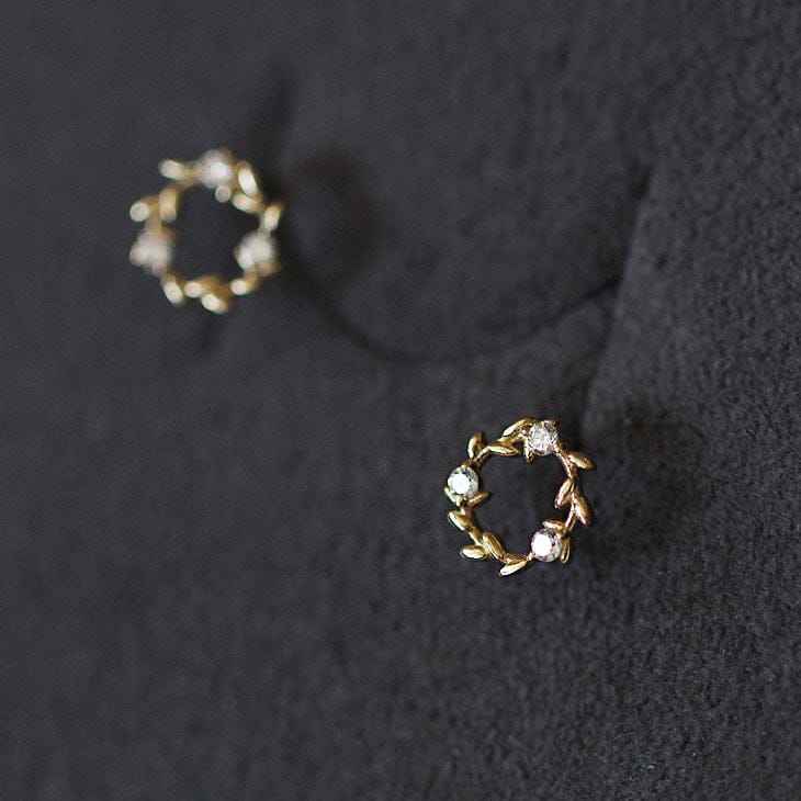 925Silver Mini Wreath Earrings