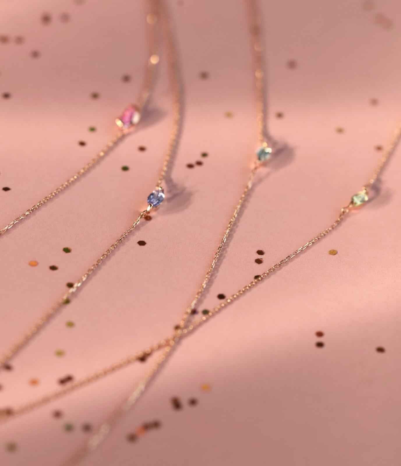 925Silver Colorful Marquis necklace