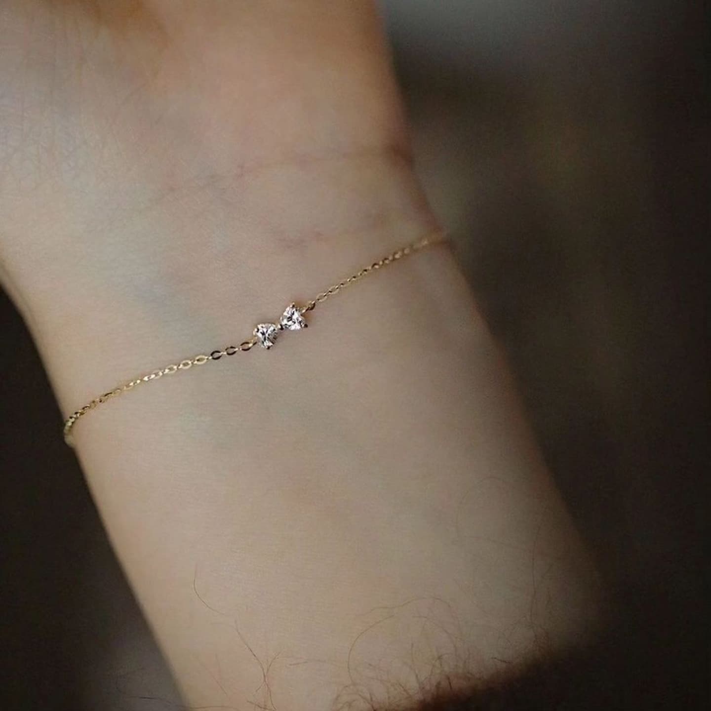 Dainty Diamond Bow Bracelet
