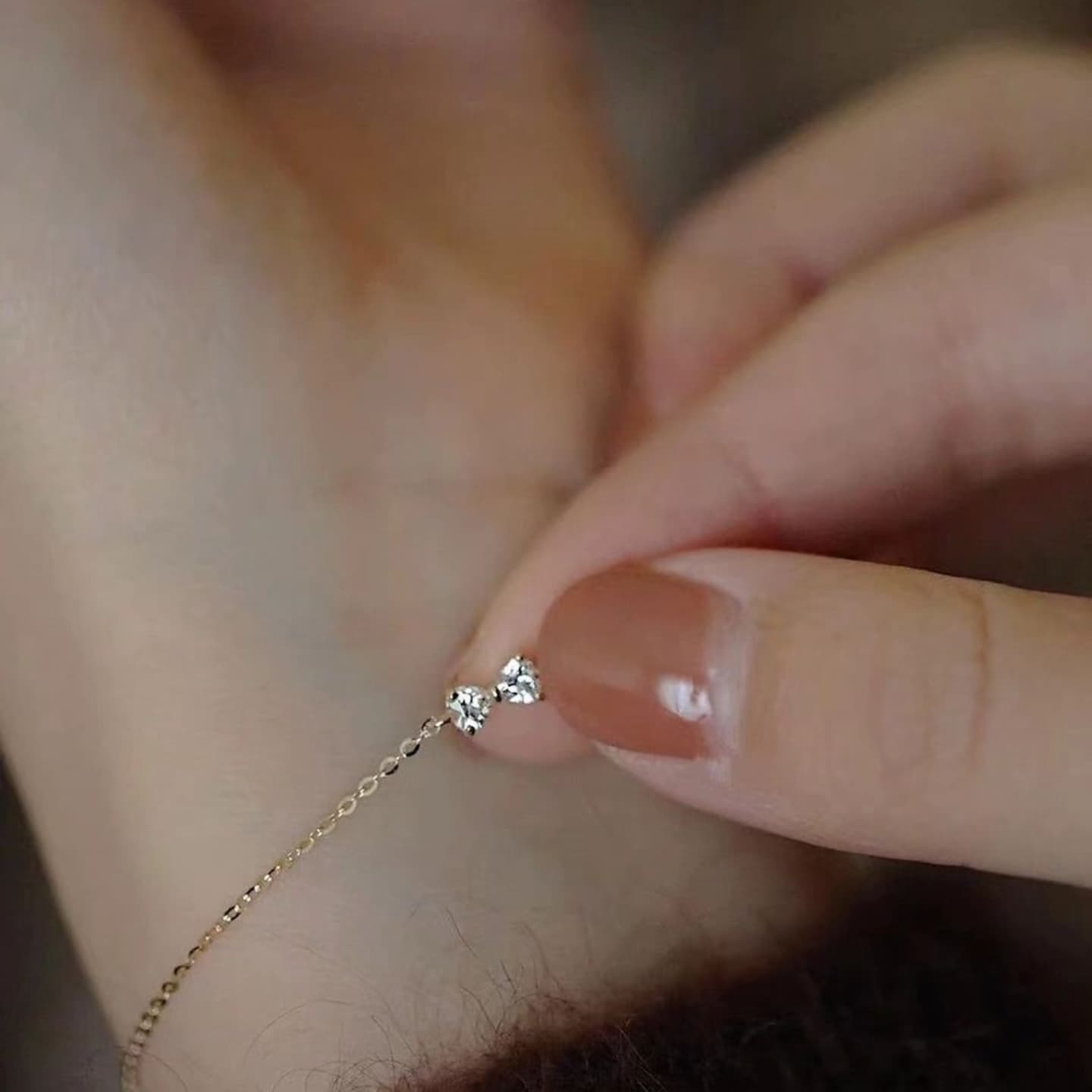 Dainty Diamond Bow Bracelet
