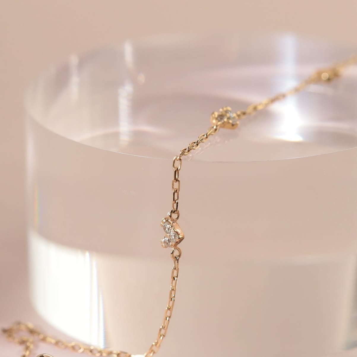 Diamond Heart station Bracelet
