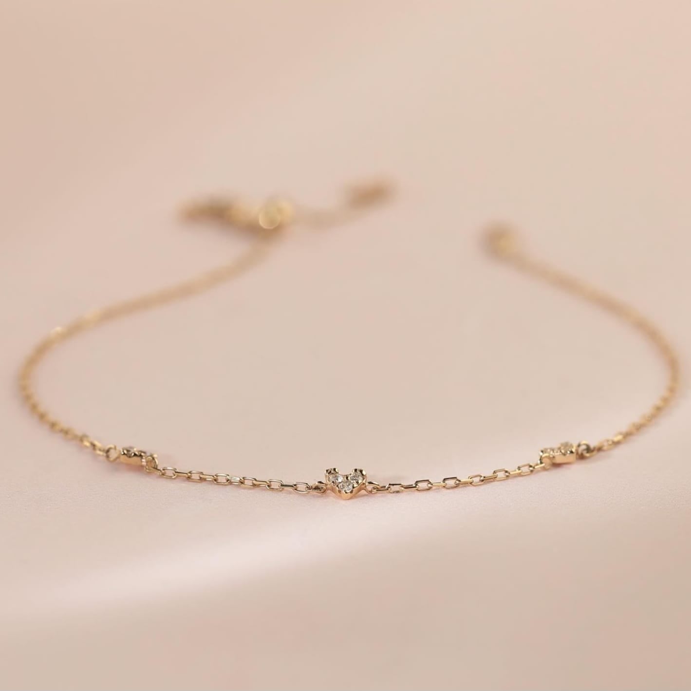 Diamond Heart station Bracelet