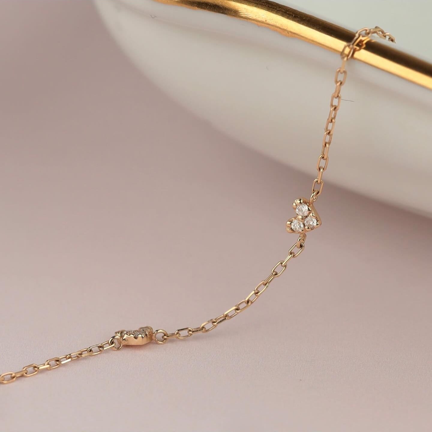 Diamond Heart station Bracelet