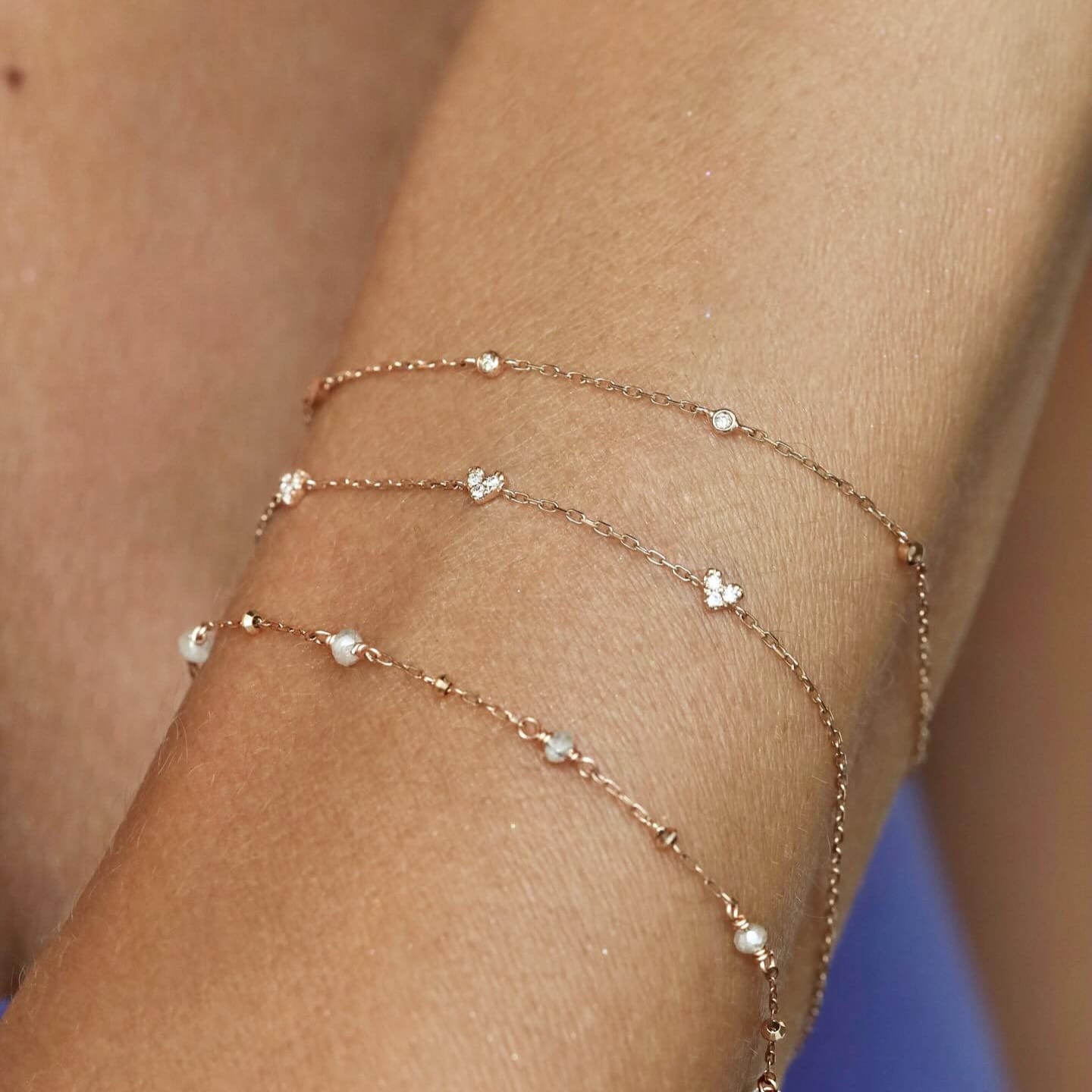 Diamond Heart station Bracelet