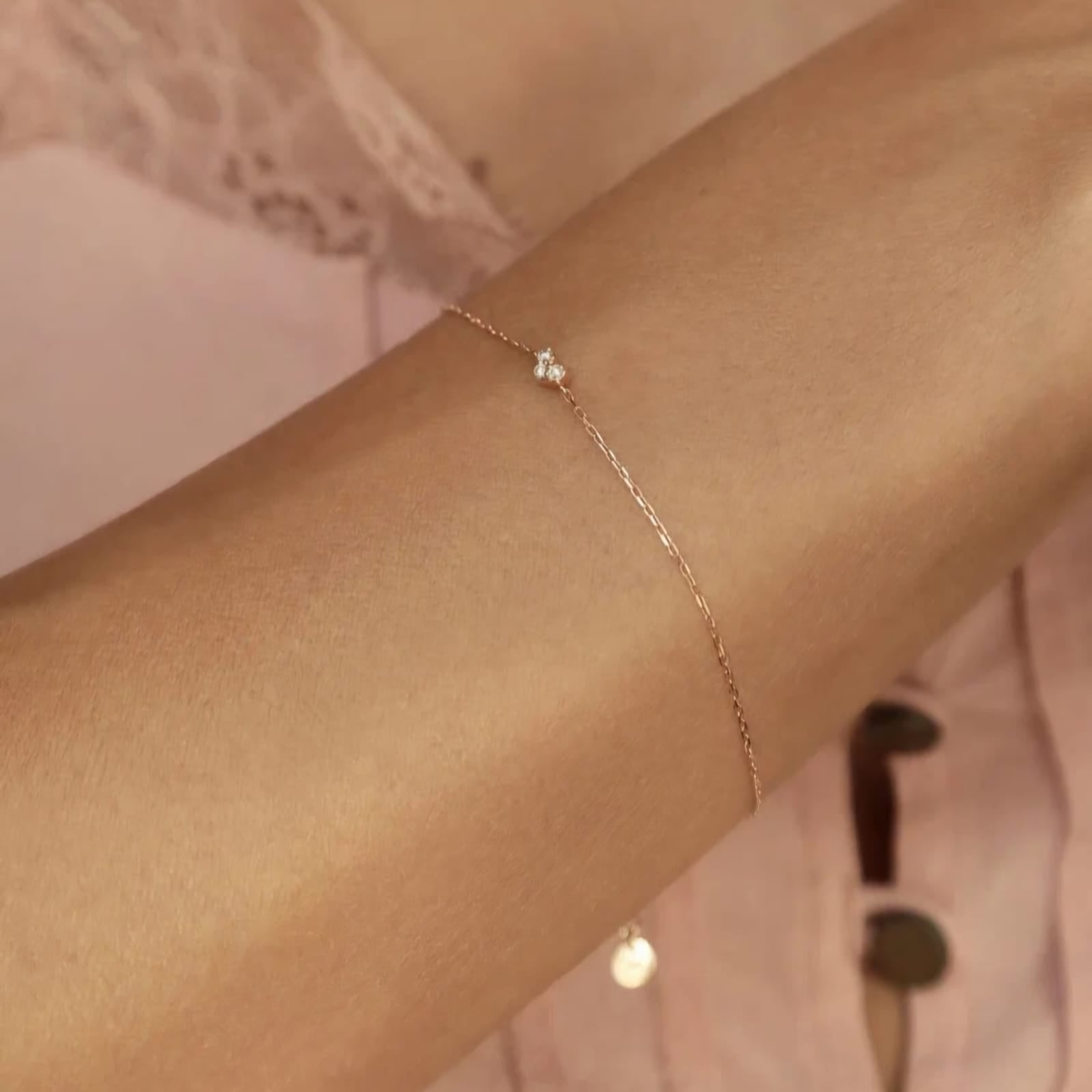 Micro Diamond heart Bracelet