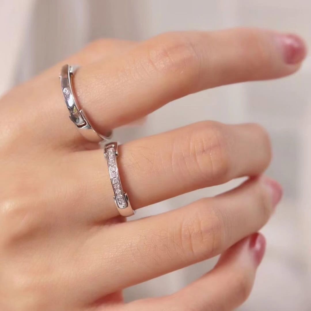 Hidden Message Couple Rings