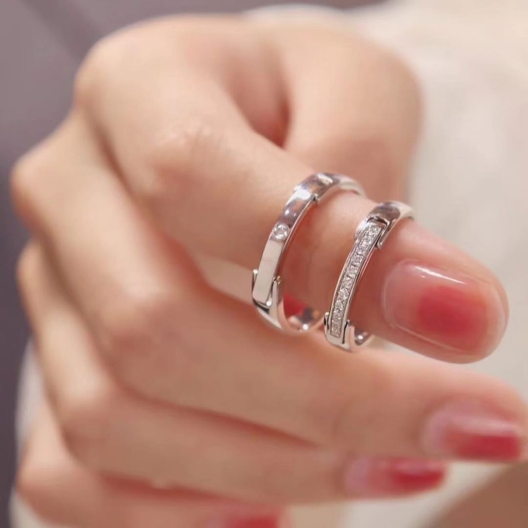 Hidden Message Couple Rings