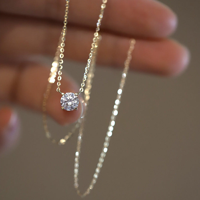 Dainty Solitaire Necklace
