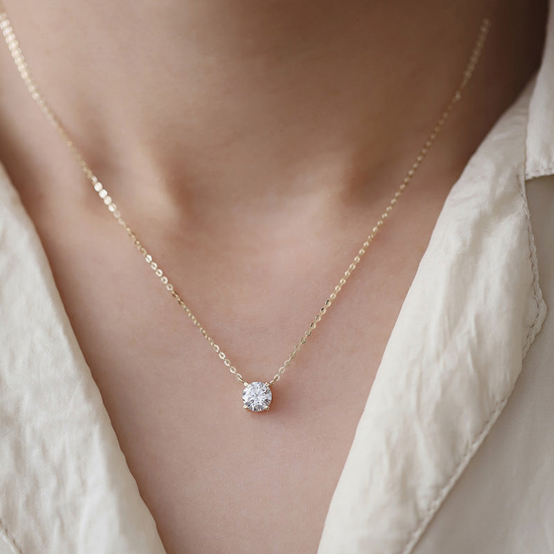 Dainty Solitaire Necklace