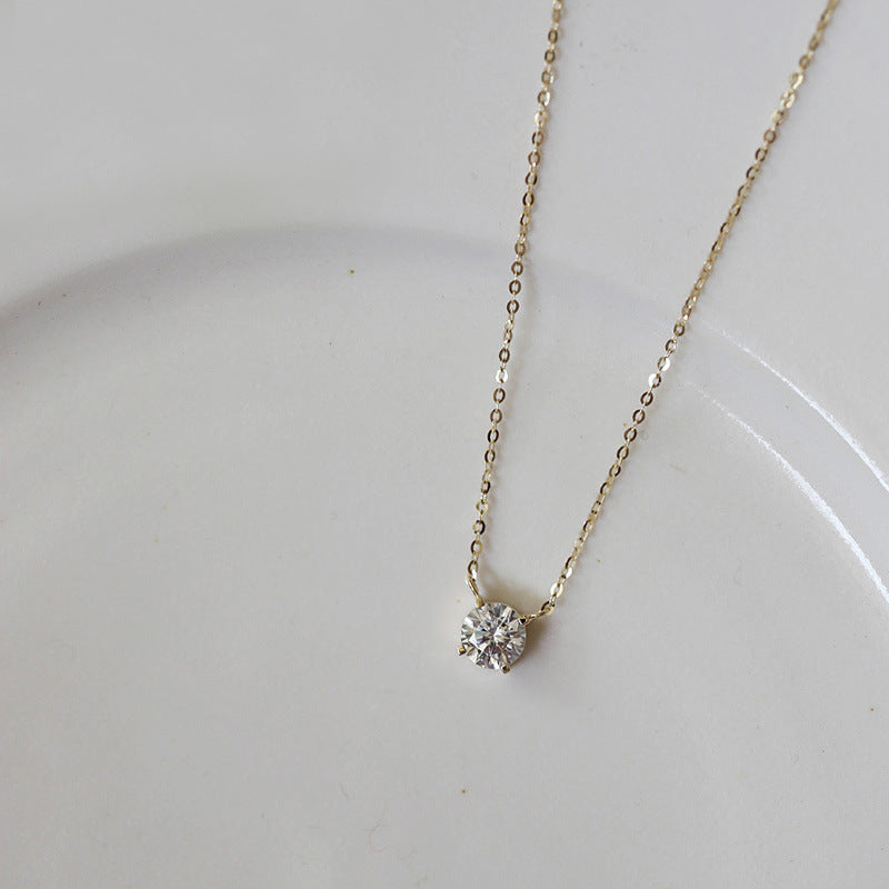 Dainty Solitaire Necklace