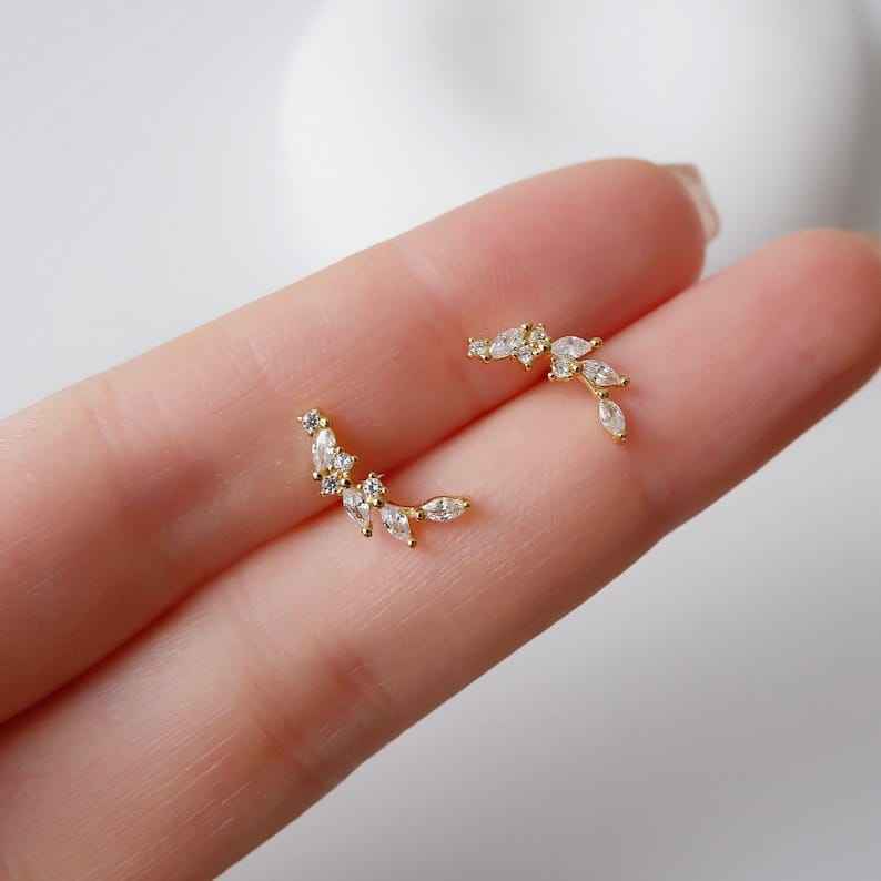 925Silver Marquise Curve Earrings