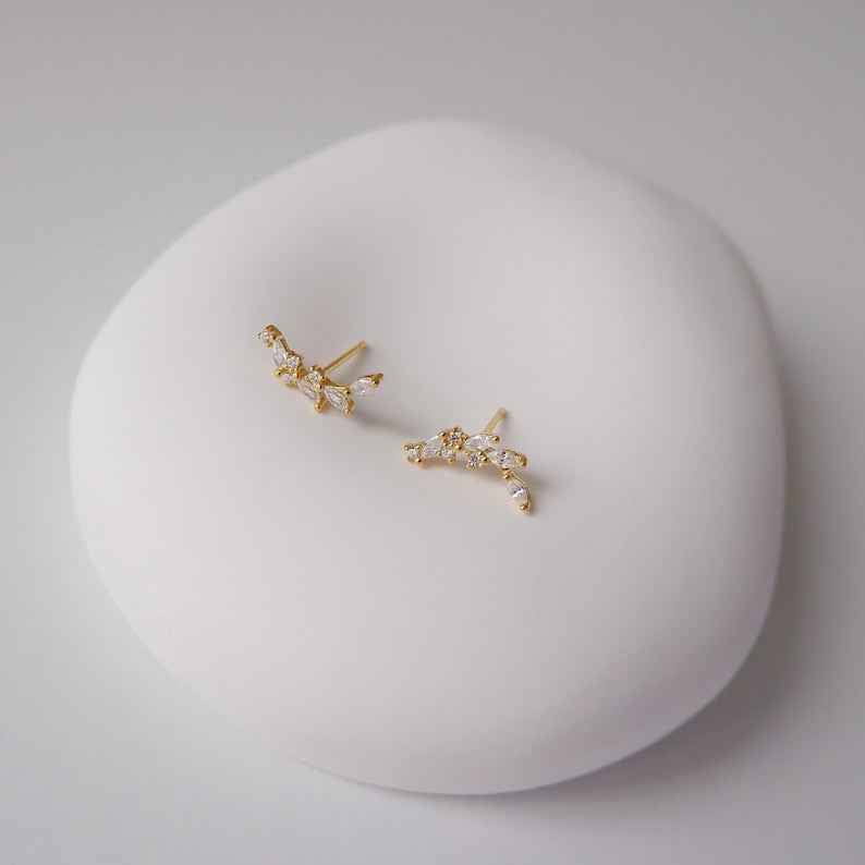 925Silver Marquise Curve Earrings