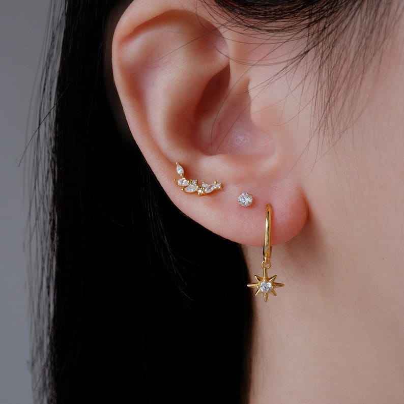 925Silver Marquise Curve Earrings