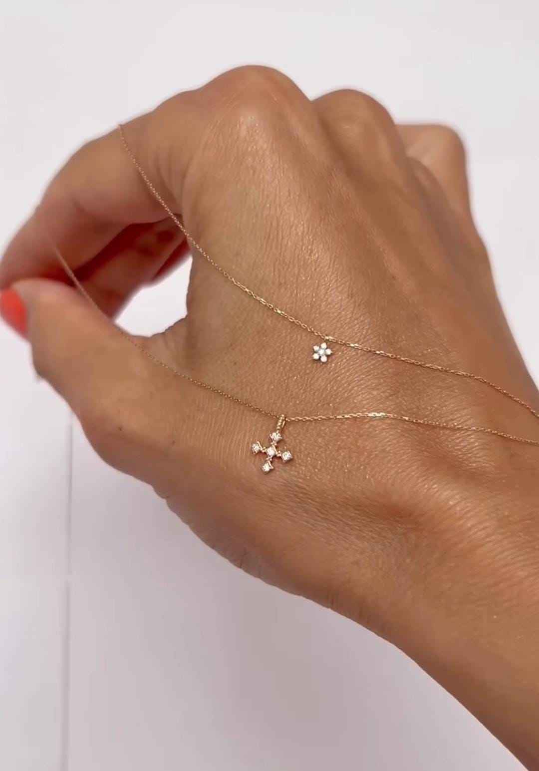 925Silver Mini Flower necklace