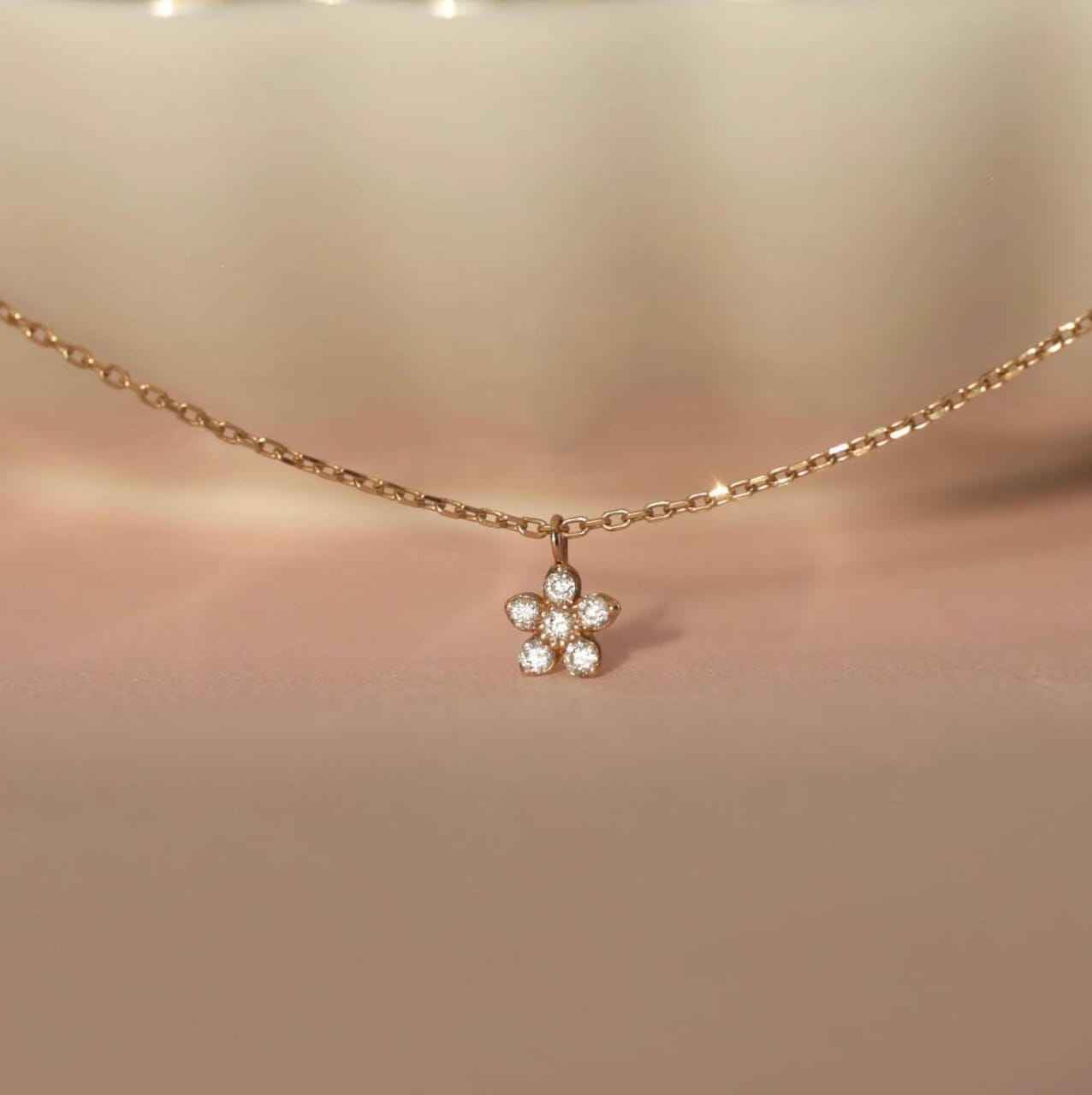 925Silver Mini Flower necklace