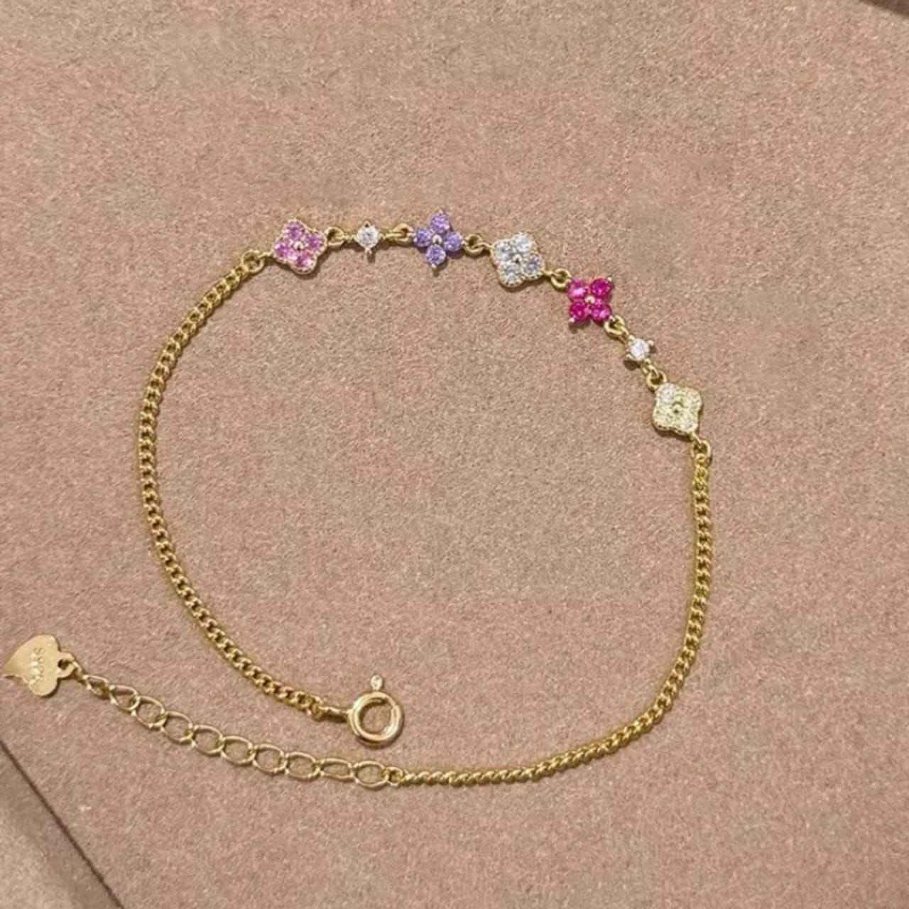 925Silver Multicolor Alhambra Bracelet