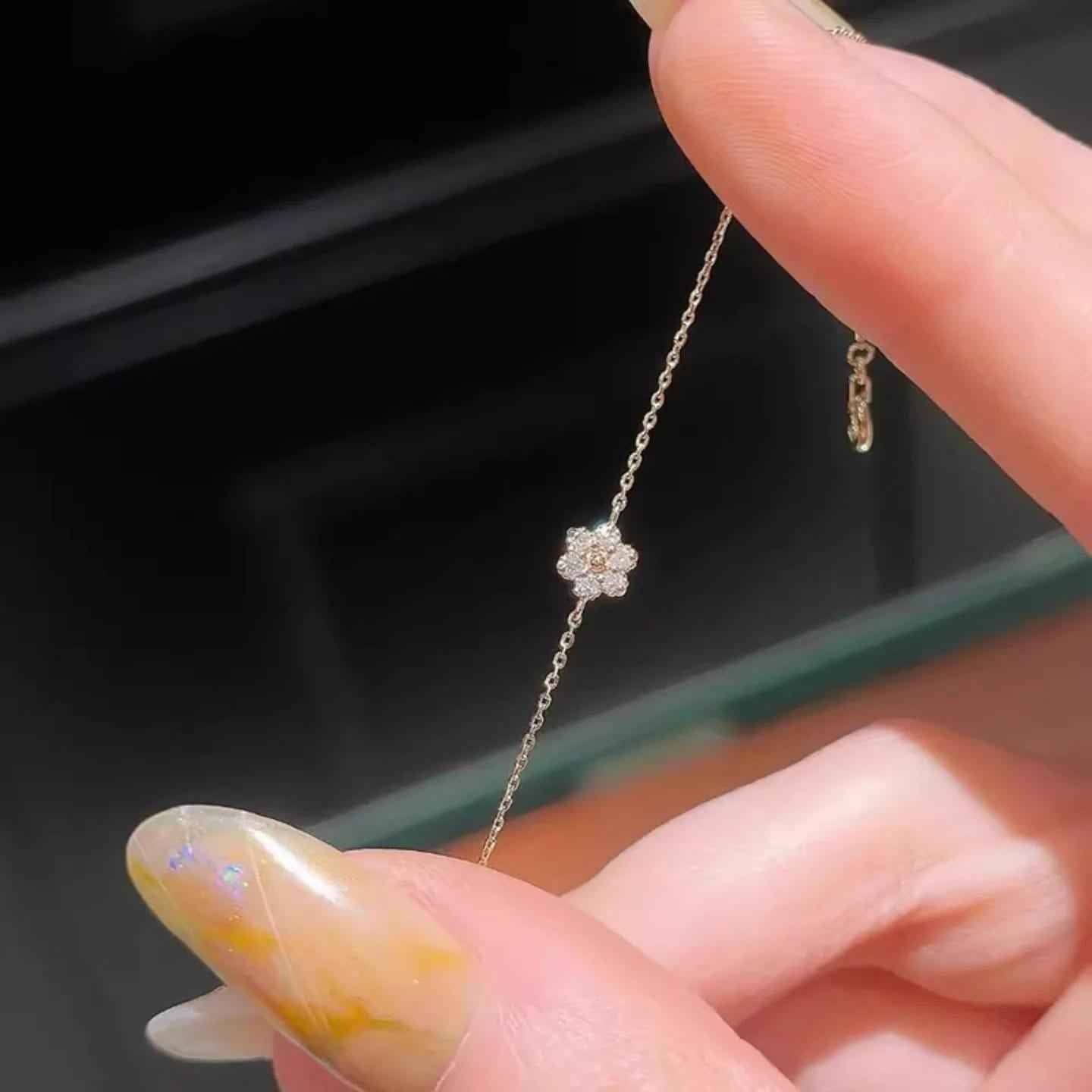 925Silver Flower Bracelet